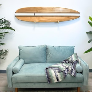 The Bonus Birch Natural Wood Surfboard Wall Art