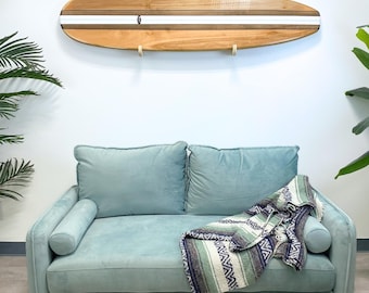 The Bonus Birch Natural Wood Surfboard Wall Art