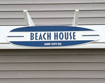 Outdoor Longboard Surfboard PVC House Sign With Stripe