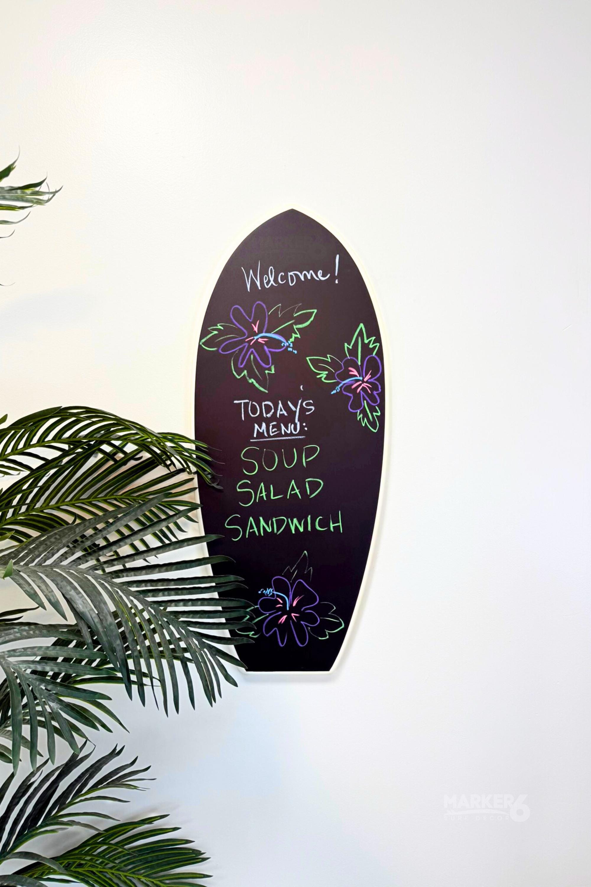 Surfboard Chalkboard Sign - Etsy