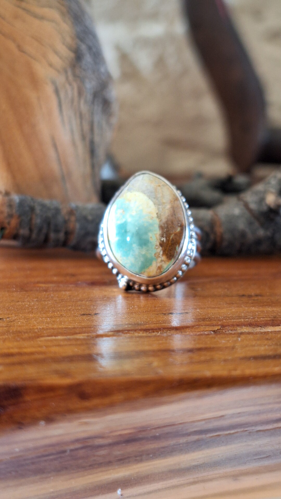 Royston Turquoise Cluster Ring