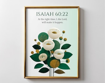 Christian Wall Art, Black Girl Inspirational Bible Verse Print, Christian Digital Download, Religious Home Decor, Christian Digital