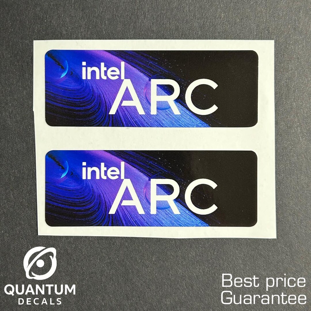 2x Intel ARC Sticker / for Desktop Laptop Custom Sticker Label 1