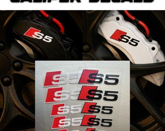 6x Audi S5 Car Emblem Heat Resistant Caliper Decals