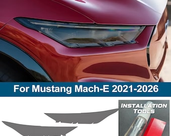 21-26 Mustang Mach-E Pre Cut PPF Headlight Protective Film Anti Scratch Complete Kit (LH + RH)