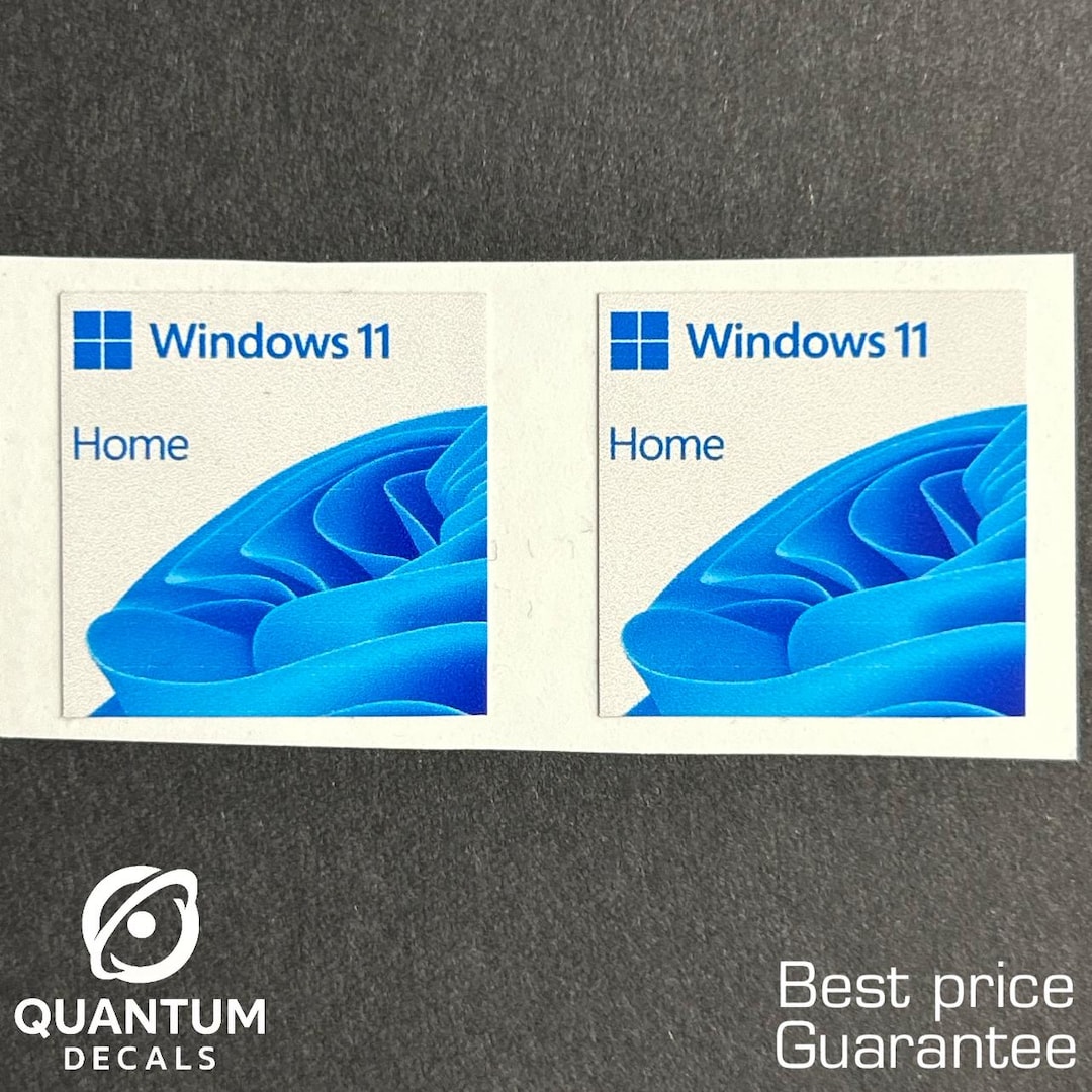 2x Microsoft Windows 11 Home Sticker / for Desktop Laptop Custom ...