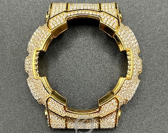 VVS1 MOISSANITE Real Iced BEZEL Kit voor G-Shock GA110 horloge - Alleen de bezel