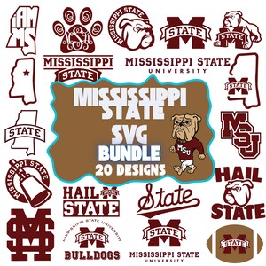 Mississippi State Bulldogs 15" Vinyl Decal Sticker - Hail State Logo For Car, Laptop, Water Bottle - View #2