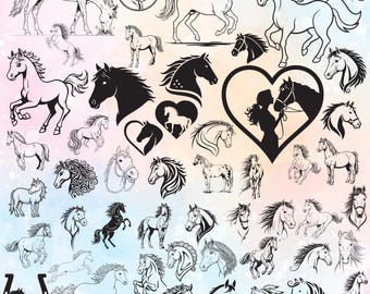 Horse SVG Bundle, Horse Vector, Horse Silhouette, Horse Clipart - digital download svg, png, eps, dxf, svg files for cricut,Horse Lovers Svg