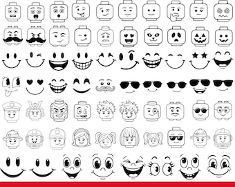 Brick Faces Svg Bundle, Kids Toys Svg Png, Building Blocks Faces Svg, Vector Play Bricks SVG, Kids Toy SVG, Vector Play Bricks, Cricut Files