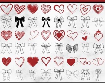 Valentine Coquette Heart Png, Valentine's Day Coquette Png, Valentine Bow Png, XoXo Png, Valentine Shirt Design, Doodle Heart, Be Mine Png
