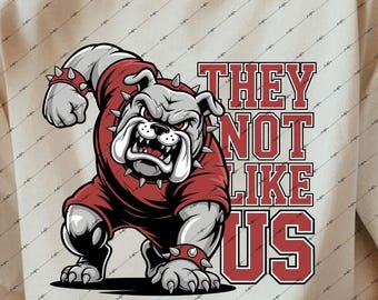No les gustamos Bulldog SVG PNG: Taza con espíritu escolar Bulldogs Mascota Camiseta Diseño
