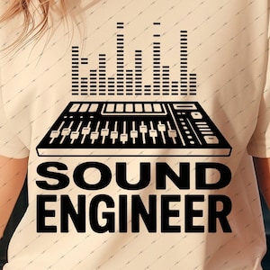 Ljudtekniker SVG PNG: Design för ljudinspelningsstudio (digital nedladdning)