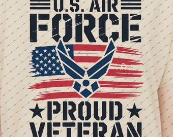 Archivo digital SVG de veterano de la USAF, PNG de la Fuerza Aérea retirada, "Recuerden a todos los desplegados"