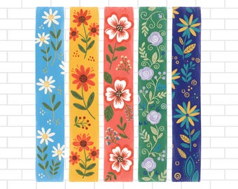 Floral Doodle Brushstroke PNG for Boho Flowers & Wildflower Art ( Digital Download )