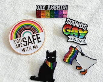 Fun Gay Enamel Pins Sarcastic LGBTQ Badge, Cute Rainbow Pride Brooch for homosexuals, Gay Accessaries