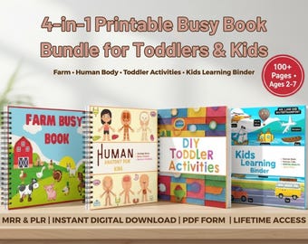 Toddler Learning Binder | 4-in-1 Printable Busy Book (Ages 2-7)
