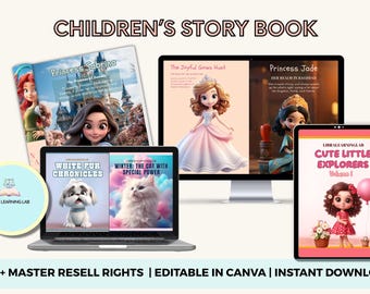 Kids Storybook Bundle | Editable Canva Template | Printable Children’s Book | PLR & Resell Rights