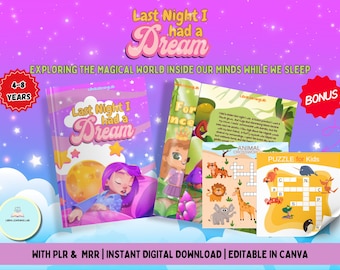 Kids Storybook: Last Night I Had a Dream, Crossword Puzzle (PDF & Canva)