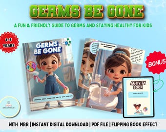Kids Health eBook | Learn About Germs & Handwashing | Printable Activity Book for Kids
