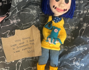 Figura de muñeca Coraline hecha a mano: juguete de arte coleccionable, no un juguete.
