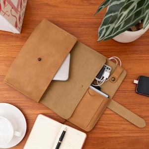 Personlig läderladdarorganisatör, anpassad resekabelväska, bärbart sladdförvaringsfodral, present till män och kvinnor som älskar teknik.