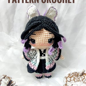 Wzór szydełkowy inspirowany wojownikiem motyli w formacie PDF | Wzór na amigurumi w stylu fantasy