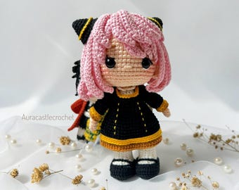 Anya Crochet Pattern | Telepath Girl Amigurumi Doll PDF