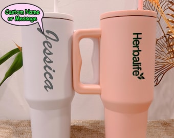 Bicchiere Herbalife personalizzato: bottiglia d'acqua in acciaio inossidabile isolata con incisione laser da 40 once