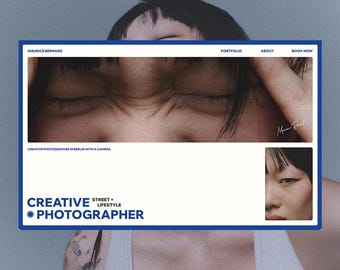 Minimalistic Photographer Website Portfolio