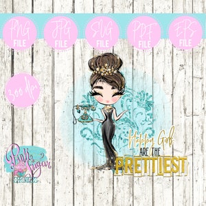 Happy Girls Are The Prettiest  | Breakfast at Tiffany&#39;s | Audrey Hepburn | NOT an SVG Cut File | Instant Download | Png, Jpg | Quote