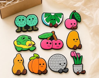 Leuke Fruit PVC Schoen Charmes Kawaii Krokodil Charms Pack Jellycat Geïnspireerde Schoenspelden DIY Telefoon Case Deco Hars Plaksteen voor Klomp Sandalen Knoppen