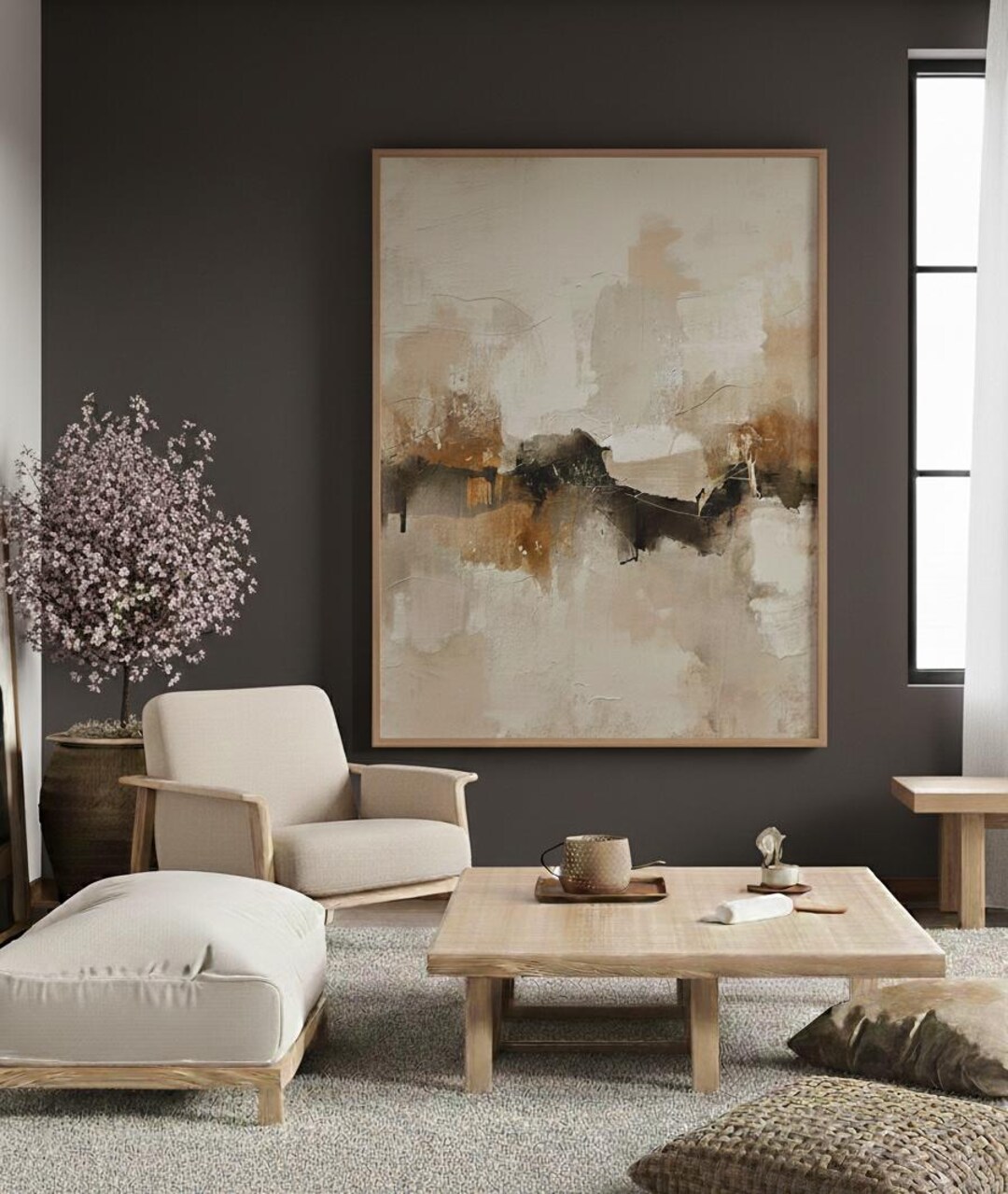 Wabi Sabi Interior Abstract Wall Art | Printable Japandi Wall Decor ...