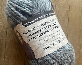 Loops and Threads Charisma Tweed Stripes, Spicey Market Tweed, 3.5 oz.,  Bulky Weight  Ready to ship