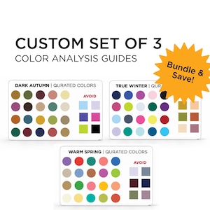 Custom Color Analysis Guide Bundle – Choose 3 Subseason Palettes