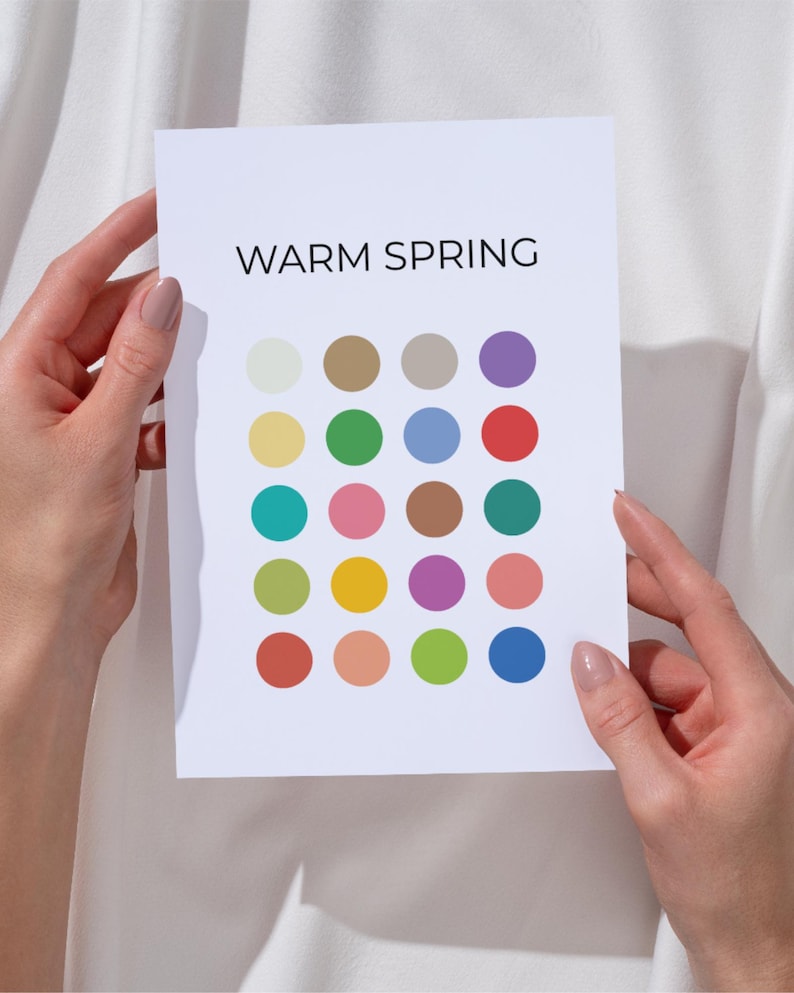 Color Analysis Flags Warm Spring Warm Spring Color Palette – Printable 8×10 Digital Download – Seasonal ...