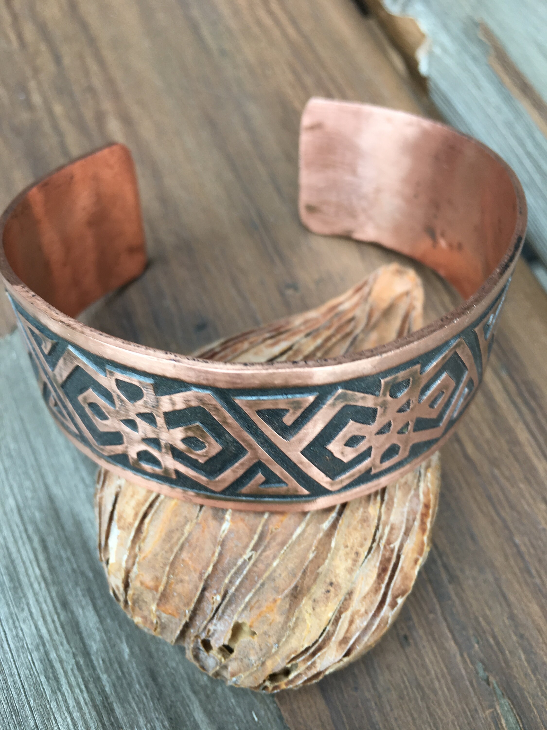 Copper Cuff Southwest Rustic Native American Vintage