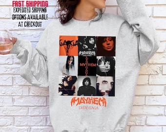 Lady Gaga Mayhem Ball Sweatshirt: Vintage Tour Style - Comfort Colors and Bella+Canvas Shirts, Gildan Sweatshirt and Hoodie