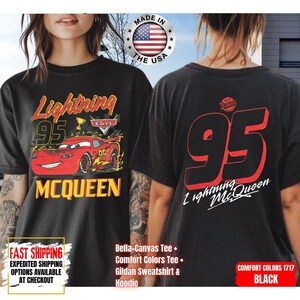 Vintage Lightning McQueen Comfort Colors Shirt, Disney Pixar Cars Shirt, Retro McQueen Graphic Tee, Disney Family Vacation Trip Shirt 2026 image 11