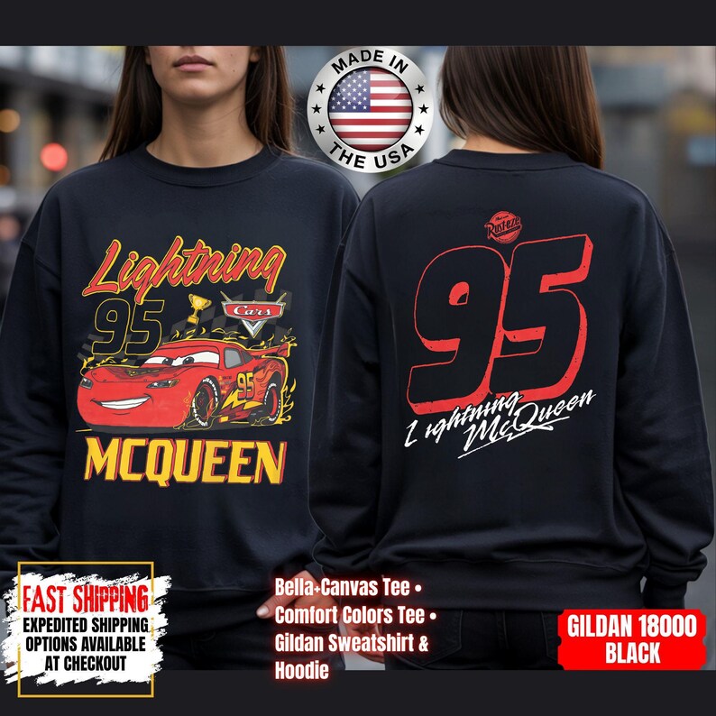 Vintage Lightning McQueen Comfort Colors Shirt, Disney Pixar Cars Shirt, Retro McQueen Graphic Tee, Disney Family Vacation Trip Shirt 2026 image 15