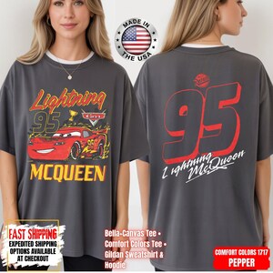 Vintage Lightning McQueen Comfort Colors Shirt, Disney Pixar Cars Shirt, Retro McQueen Graphic Tee, Disney Family Vacation Trip Shirt 2026 image 9