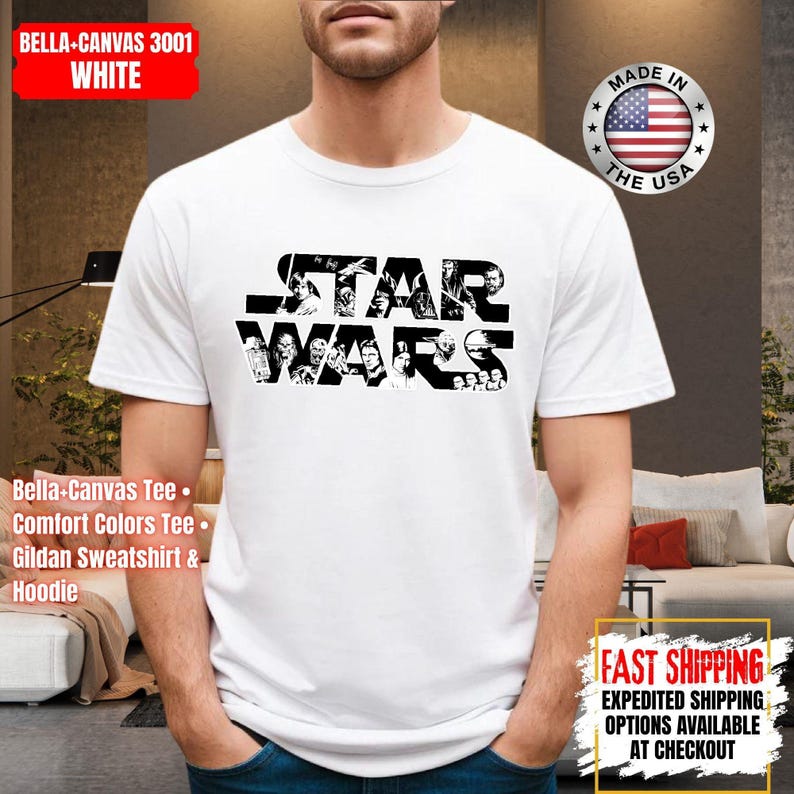 Disney Star Wars Shirt, Mandalorian Sweatshirt, Darth Vader Comfort Colors Shirt, Chewbacca Shirt, Star Jedi Shirt, Luke Skywalker Tee image 1