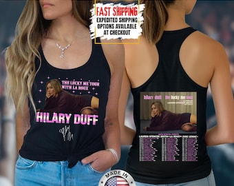 Hilary Duff Tank Top, Hilary Duff Lucky Me Tour 2026 Inspired Tank Top, Lizzie McGuire Bootleg Tank Top