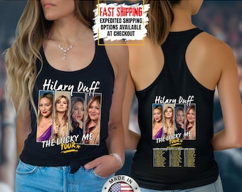 Hilary Duff Tank Top, Hilary Duff Lucky Me Tour 2026 Inspired Tank Top, Lizzie McGuire Bootleg Tank Top