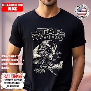 Disney Star Wars Shirt, Mandalorian Sweatshirt, Darth Vader Comfort Colors Shirt, Chewbacca Shirt, Star Jedi Shirt, Luke Skywalker Tee afbeelding 1