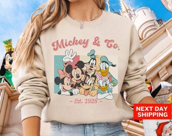 Disneyland Mickey and Friends Sweatshirt, Disneyworld Matching Hoodie, Mickey and Friends Sweater, Donald Duck - Disney Trip Sweat