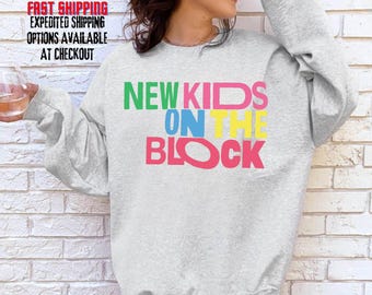 NKOTB Sweatshirt: The Right Stuff Tour - Vintage Rock Style - Comfort Colors and Bella+Canvas Shirts, Gildan Sweatshirt and Hoodie
