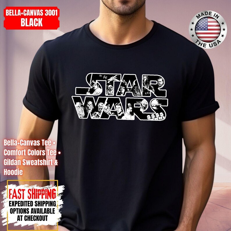 Disney Star Wars Shirt, Mandalorian Sweatshirt, Darth Vader Comfort Colors Shirt, Chewbacca Shirt, Star Jedi Shirt, Luke Skywalker Tee image 11