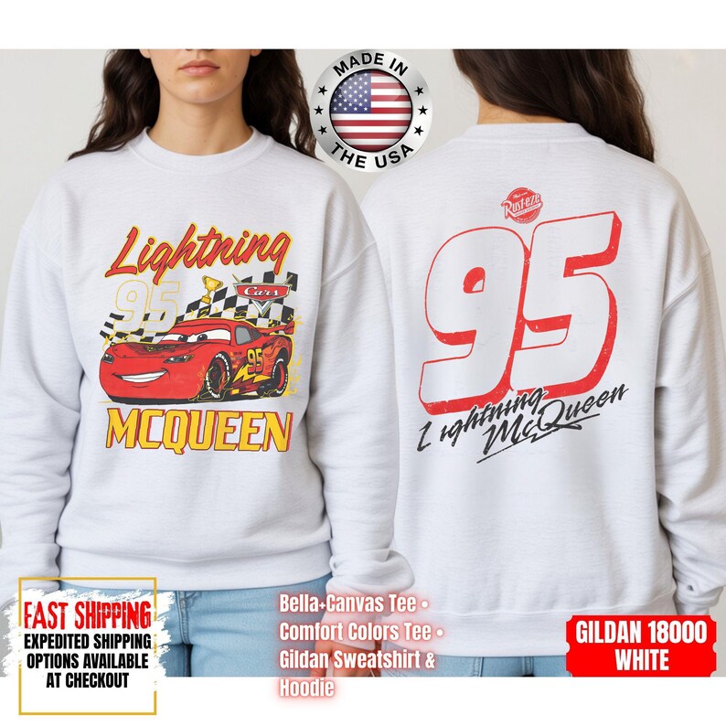 Vintage Lightning McQueen Comfort Colors Shirt, Disney Pixar Cars Shirt, Retro McQueen Graphic Tee, Disney Family Vacation Trip Shirt 2026 image 14
