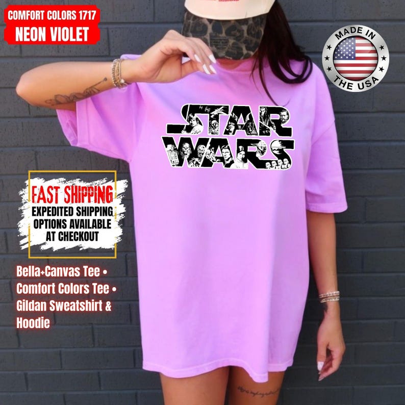 Disney Star Wars Shirt, Mandalorian Sweatshirt, Darth Vader Comfort Colors Shirt, Chewbacca Shirt, Star Jedi Shirt, Luke Skywalker Tee image 16